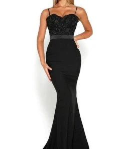 Formal Gowns Portia And Scarlett - Frozen Gown Thin Strapped Mermaid Gown