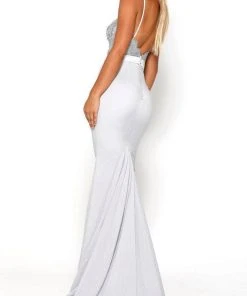 Portia And Scarlett - Lody Sienna No Lace Train Sweetheart Dress