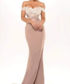 Portia And Scarlett - Sienna Classic Off Shoulder Formal Dress Formal Gowns