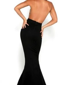 Formal Gowns Portia And Scarlett - Tasha Dress Plunging Halter Mermaid Dress 8 Formal Gowns Portia And Scarlett - Tasha Dress Plunging Halter Mermaid Dress