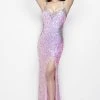 Formal Gowns Primavera Couture - 1106 Sequined Sweetheart Sheath Dress