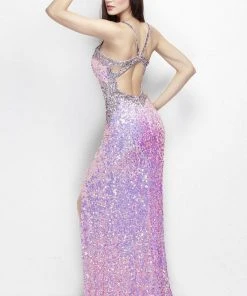 Formal Gowns Primavera Couture - 1106 Sequined Sweetheart Sheath Dress