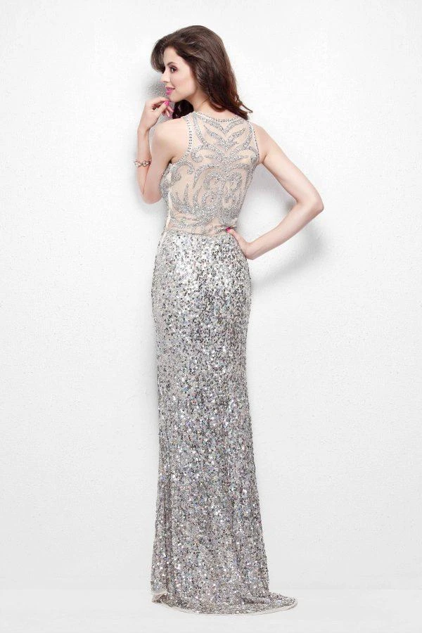 Primavera Couture - 1121 Embellished Sleeveless Long Dress With Slit Formal Gowns 4 Primavera Couture - 1121 Embellished Sleeveless Long Dress With Slit Formal Gowns