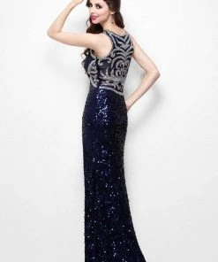 Primavera Couture - 1121 Embellished Sleeveless Long Dress With Slit Formal Gowns 12 Primavera Couture - 1121 Embellished Sleeveless Long Dress With Slit Formal Gowns