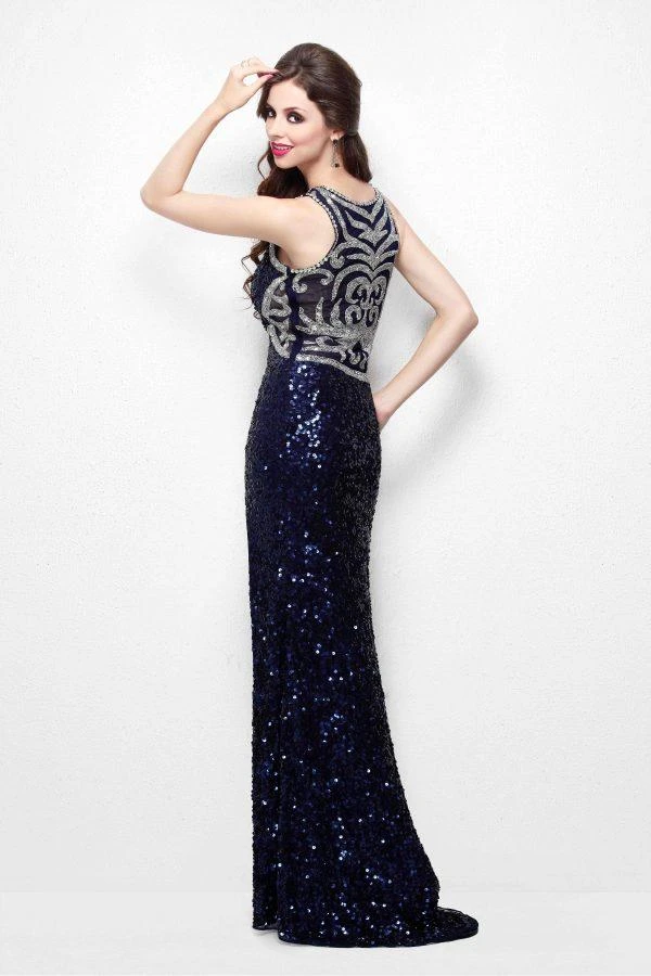 Primavera Couture - 1121 Embellished Sleeveless Long Dress With Slit Formal Gowns 6 Primavera Couture - 1121 Embellished Sleeveless Long Dress With Slit Formal Gowns