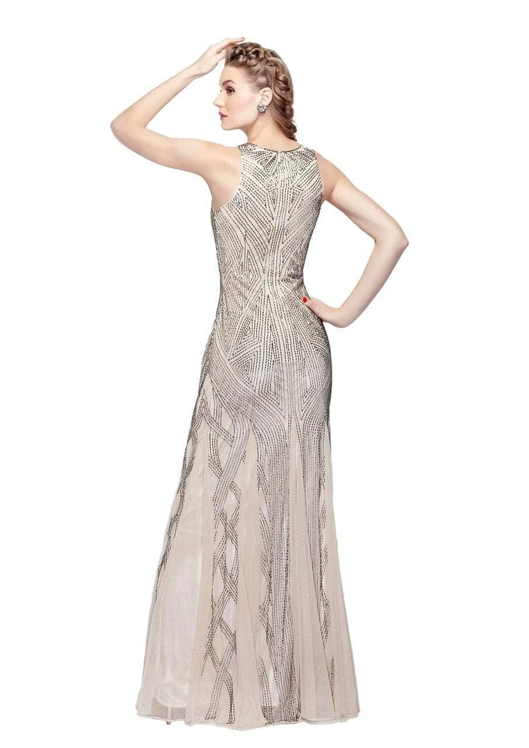 Formal Gowns Primavera Couture - 1271 Geo-Outlined Sleeveless Sheath Gown 4 Formal Gowns Primavera Couture - 1271 Geo-Outlined Sleeveless Sheath Gown
