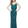 Formal Gowns Primavera Couture - 1274 Scallop Motif Sheath Evening Dress
