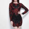 Primavera Couture - 1317 Long Sleeve Sequined Cocktail Dress Cocktail Dresses 1 Primavera Couture - 1317 Long Sleeve Sequined Cocktail Dress Cocktail Dresses