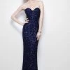 Primavera Couture - 1441 Strapless Sequined Long Gown With Bolero Formal Gowns