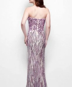 Primavera Couture - 1525 Embellished Strapless Sheath Long Dress Formal Gowns 9 Primavera Couture - 1525 Embellished Strapless Sheath Long Dress Formal Gowns