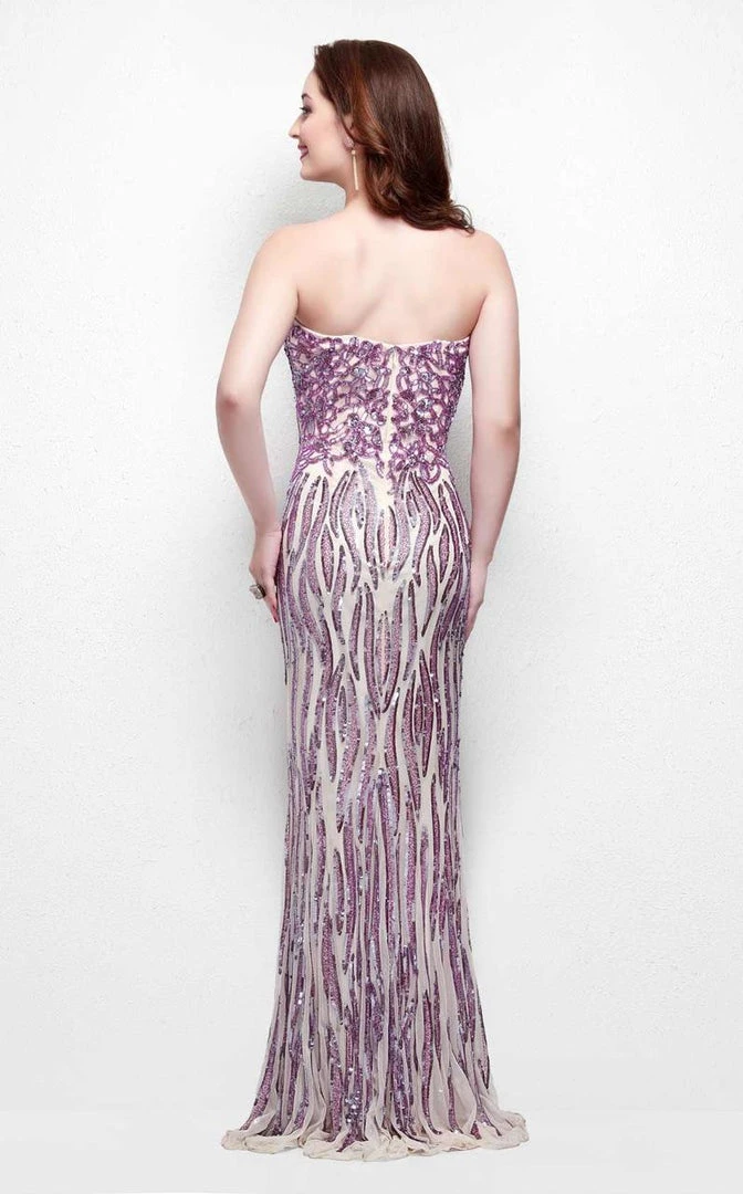 Primavera Couture - 1525 Embellished Strapless Sheath Long Dress Formal Gowns 4 Primavera Couture - 1525 Embellished Strapless Sheath Long Dress Formal Gowns