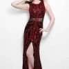 Formal Gowns Primavera Couture - 1560 Beaded Jewel Neck Long Dress