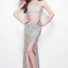 Primavera Couture - 1581 Two Piece Halter Neck Sheath Dress Formal Gowns