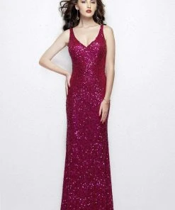 Formal Gowns Primavera Couture - 1764 Sleeveless Sequined V-Neck Gown 13 Formal Gowns Primavera Couture - 1764 Sleeveless Sequined V-Neck Gown