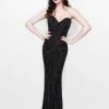 Formal Gowns Primavera Couture - 1837 Strapless Sweetheart Neckline Long Fitted Dress - 1 Pc Black In Size 2 Available