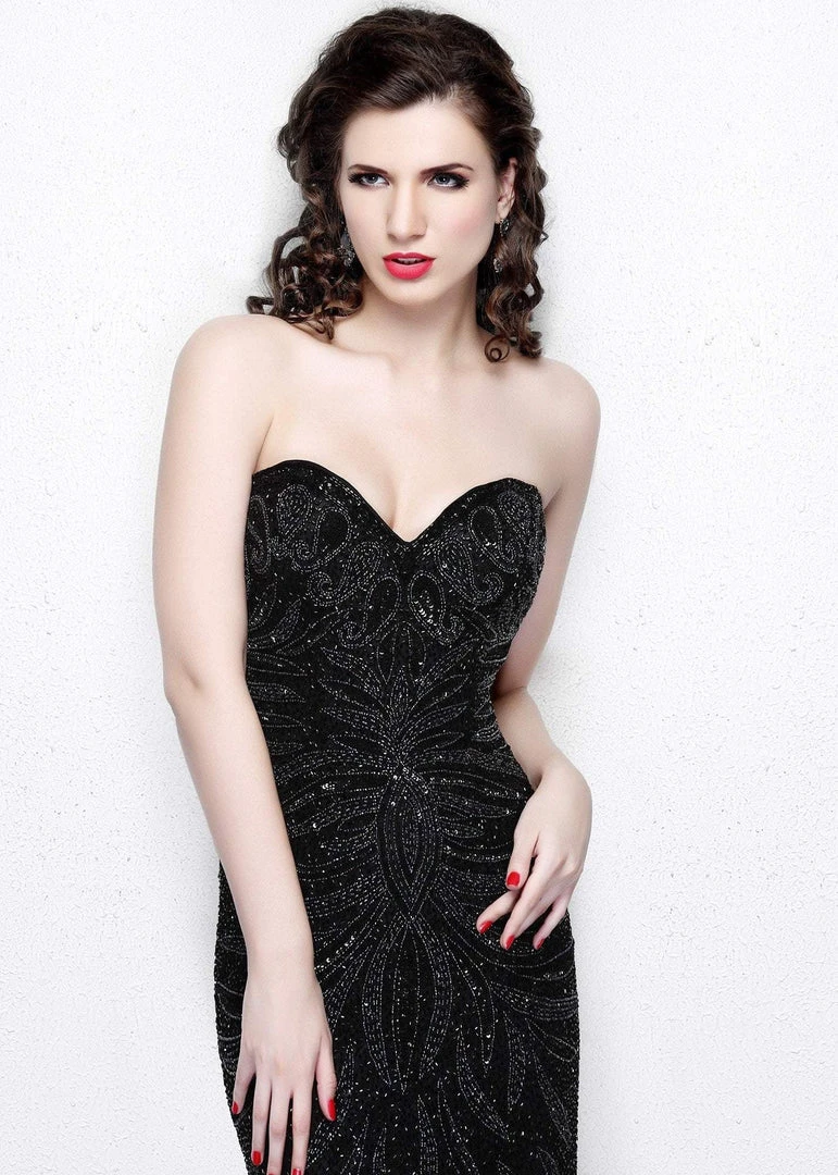 Formal Gowns Primavera Couture - 1837 Strapless Sweetheart Neckline Long Fitted Dress - 1 Pc Black In Size 2 Available 5 Formal Gowns Primavera Couture - 1837 Strapless Sweetheart Neckline Long Fitted Dress - 1 Pc Black In Size 2 Available