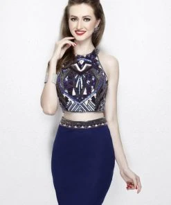 Cocktail Dresses Primavera Couture - 1948 Two Piece Beaded Jersey Dress