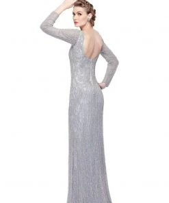 Formal Gowns Primavera Couture - 1966 Adorned Illusion Long Sleeve Gown