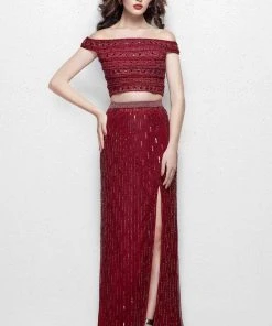 Primavera Couture - 3020 Two Piece Bedazzled Sheath Dress