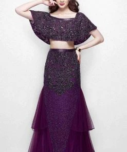 Primavera Couture - 3034 Two Piece Embellished Dress