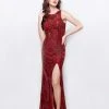 Formal Gowns Primavera Couture - 3037 Beaded Jewel Neck Sheath Dress