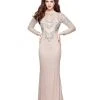 Primavera Couture - 3051 Embellished Low Scoop Back Sheath Gown Formal Gowns