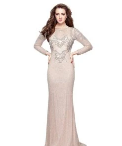 Primavera Couture - 3051 Embellished Low Scoop Back Sheath Gown Formal Gowns