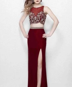 Primavera Couture - 3063 Two-Piece Beaded Bateau Evening Gown Formal Gowns