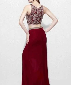 Primavera Couture - 3063 Two-Piece Beaded Bateau Evening Gown Formal Gowns
