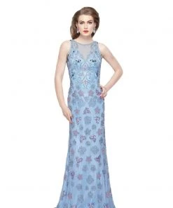 Primavera Couture - 3067 Shimmering Embellishment Sheath Gown Formal Gowns