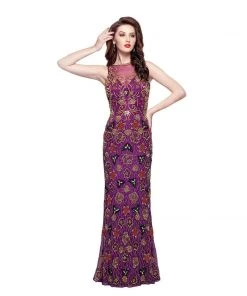 Primavera Couture - 3067 Shimmering Embellishment Sheath Gown Formal Gowns 8 Primavera Couture - 3067 Shimmering Embellishment Sheath Gown Formal Gowns