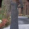 Formal Gowns Primavera Couture - 3180 Sequined Long Sleeves Evening Gown 1 Formal Gowns Primavera Couture - 3180 Sequined Long Sleeves Evening Gown