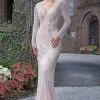 Formal Gowns Primavera Couture - 3189 Bead Embellished Long Sleeves Gown 1 Formal Gowns Primavera Couture - 3189 Bead Embellished Long Sleeves Gown