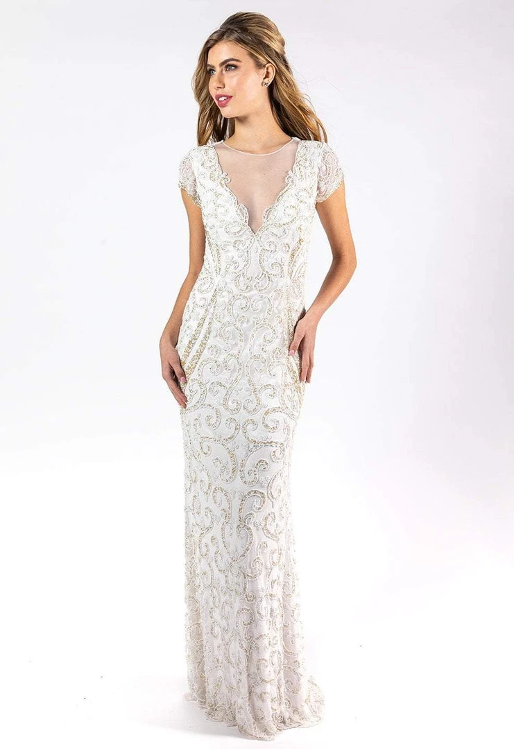 Primavera Couture - 3190 Bead Embellished Fitted Evening Gown 6 Primavera Couture - 3190 Bead Embellished Fitted Evening Gown