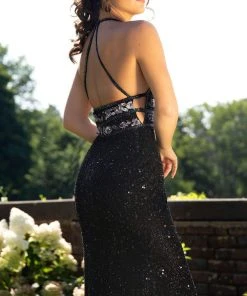 Formal Gowns Primavera Couture - 3216 Beaded And Sequin Embellished Evening Gown