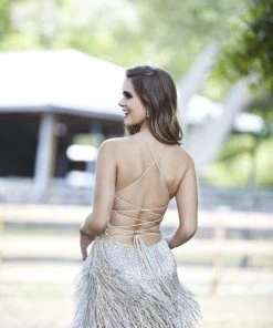 Primavera Couture - 3319 Beaded Halter Sheath Dress Cocktail Dresses