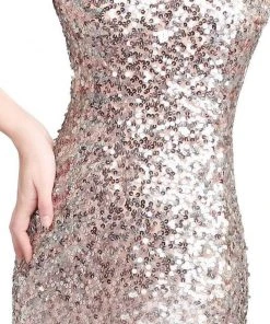 Primavera Couture - 9500 Sparkling V-Neck Cutout Evening Dress Formal Gowns