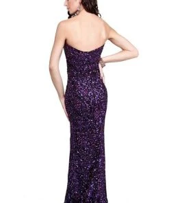 Formal Gowns Primavera Couture - 9513 Strapless Glittering Evening Gown