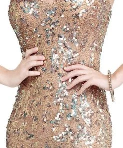 Primavera Couture - 9677 Strapless Sequined Sweetheart Evening Dress