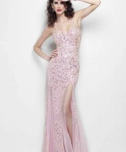 Formal Gowns Primavera Couture - 9873 Stunning Sequin Studded Sheath Gown