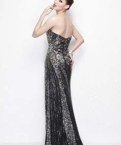 Primavera Couture - 9982 Strapless Sequined Evening Gown Formal Gowns