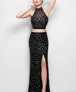 Primavera Couture - 9995 Bejeweled Two-Piece Evening Dress