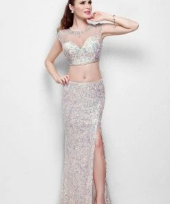 Formal Gowns Primavera Couture - 9997 Sequin Two-Piece Evening Gown