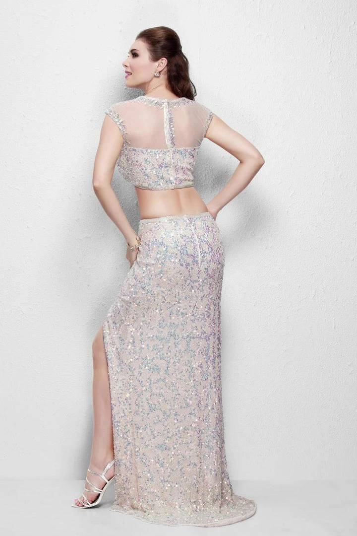 Formal Gowns Primavera Couture - 9997 Sequin Two-Piece Evening Gown 4 Formal Gowns Primavera Couture - 9997 Sequin Two-Piece Evening Gown