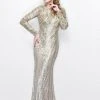 Primavera Couture - Beaded Long Sleeve Evening Gown 1721 Formal Gowns 2 Primavera Couture - Beaded Long Sleeve Evening Gown 1721 Formal Gowns
