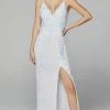 Primavera Couture - Beaded V-Neck Backless Prom Gown 3727 - 1 Pc Ivory In Size 4 Available