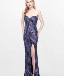 Primavera Couture - Captivating Strapless Sweetheart Sequined Sheath Gown 1867 Formal Gowns