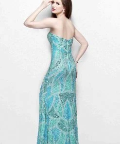Primavera Couture - Captivating Strapless Sweetheart Sequined Sheath Gown 1867 Formal Gowns