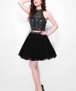 Primavera Couture - Embellished Halter Two-Piece Dress 1315 Cocktail Dresses 12 Primavera Couture - Embellished Halter Two-Piece Dress 1315 Cocktail Dresses