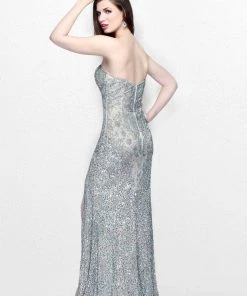 Primavera Couture - Floral Embellished Strapless Sweetheart Sheath Gown 1836 Formal Gowns